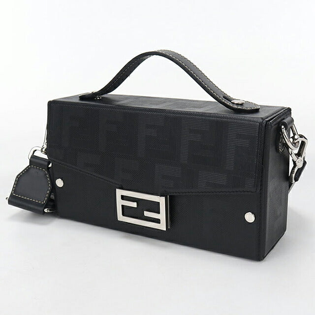 中古 フェンディ ハンドバッグ メンズ ブランド FENDI バゲット ソフトトランク 7VA565 ブラック USDFE115830011