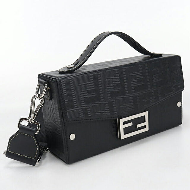 中古 フェンディ ハンドバッグ メンズ ブランド FENDI バゲット ソフトトランク 7VA565 ブラック USDFE115830011