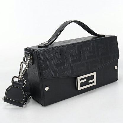 中古 フェンディ ハンドバッグ メンズ ブランド FENDI バゲット ソフトトランク 7VA565 ブラック USDFE115830011
