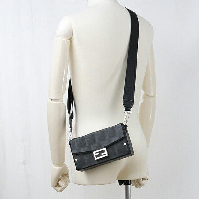 中古 フェンディ ハンドバッグ メンズ ブランド FENDI バゲット ソフトトランク 7VA565 ブラック USDFE115830011