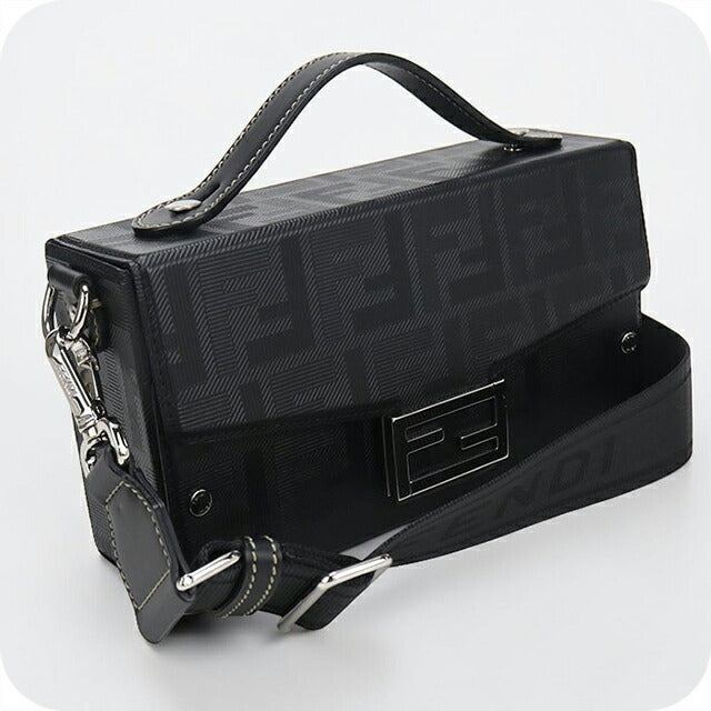 中古 フェンディ ハンドバッグ メンズ ブランド FENDI バゲット ソフトトランク 7VA565 ブラック USDFE115830011