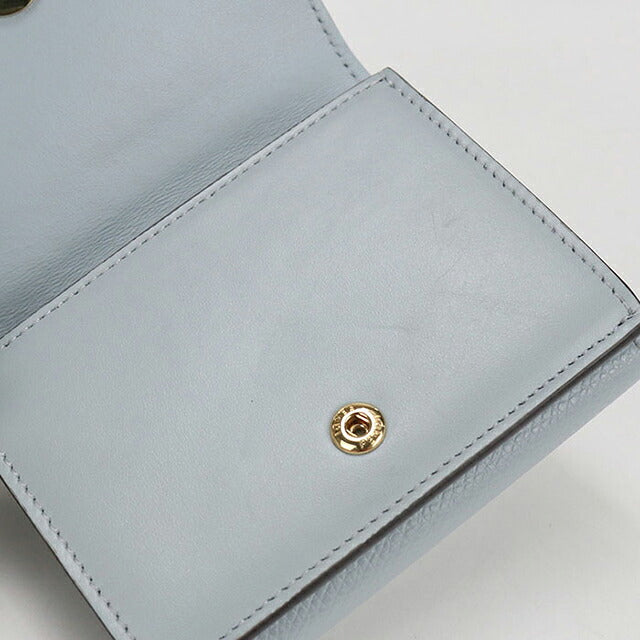 中古 フェンディ 三つ折り財布 三折財布 コンパクト レディース ブランド FENDI FFダイヤモンド 8M0480 ALV4 ブルー USDFE116258011