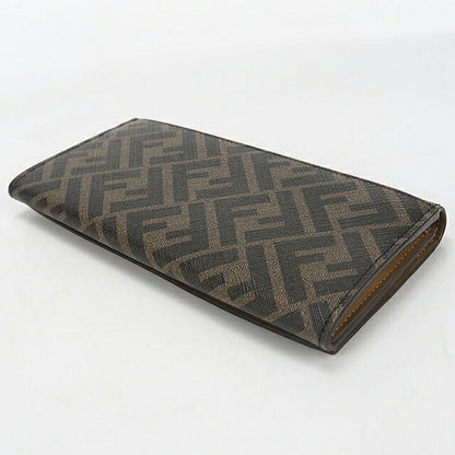 中古 フェンディ 長財布二折 メンズ ブランド FENDI ダイアゴナル 7M0264 AJF8 ブラウン USDFE116273011