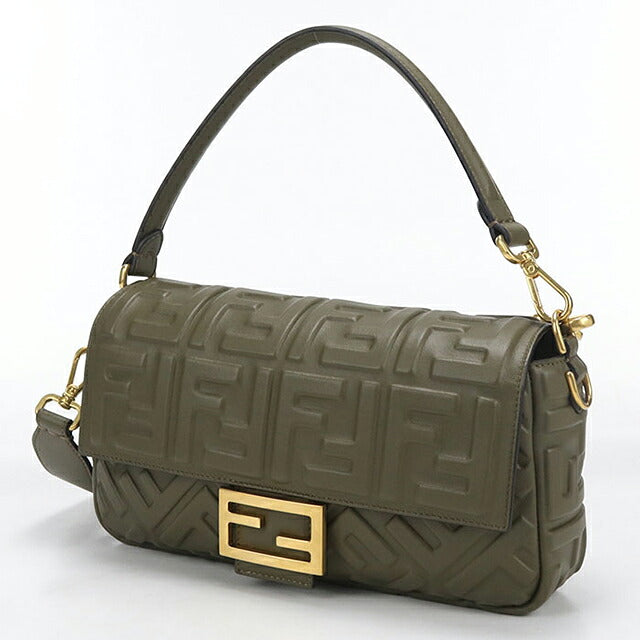 中古 フェンディ ハンドバッグ レディース ブランド FENDI バゲット 2WAY 8BR600 カーキ USDFE116455011