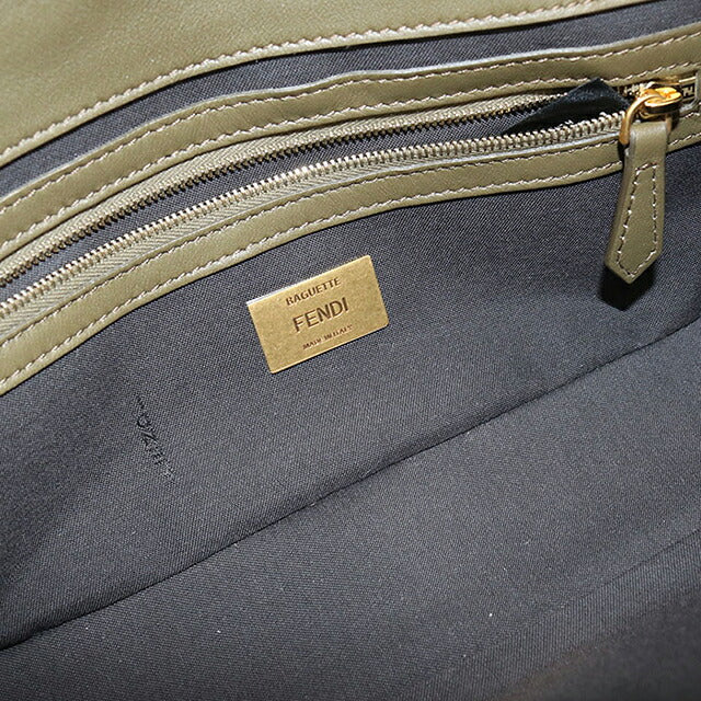 中古 フェンディ ハンドバッグ レディース ブランド FENDI バゲット 2WAY 8BR600 カーキ USDFE116455011
