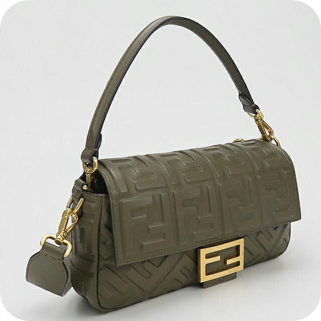 中古 フェンディ ハンドバッグ レディース ブランド FENDI バゲット 2WAY 8BR600 カーキ USDFE116455011