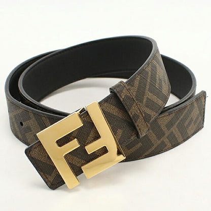 中古 フェンディ ベルト メンズ ブランド FENDI ズッカ FFスクエアベルト 7C0424AGR9F18I0 ブラウン USDFE116742011