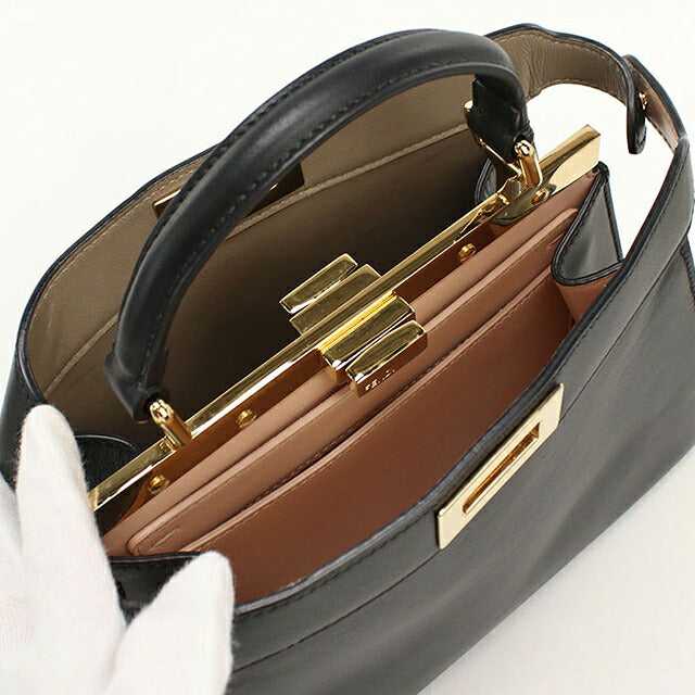 中古 フェンディ ハンドバッグ レディース ブランド FENDI ピーカブー 2WAY 8BN327 ブラック USDFE116743011
