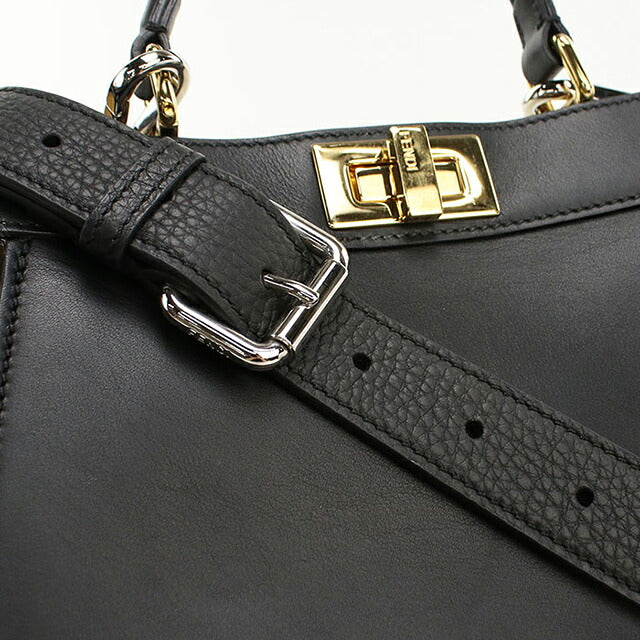 中古 フェンディ ハンドバッグ レディース ブランド FENDI ピーカブー 2WAY 8BN327 ブラック USDFE116743011
