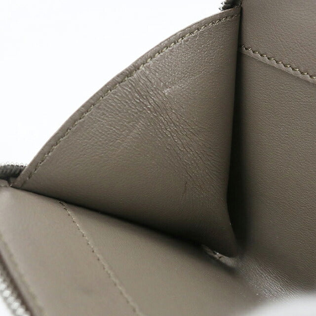 中古 フェンディ 二つ折り財布 二折財布 コンパクト レディース ブランド FENDI  ミディアム ウォレット 8M0407 グレー USDFE117131011