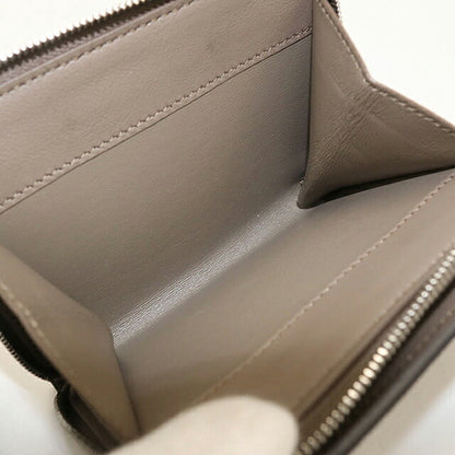 中古 フェンディ 二つ折り財布 二折財布 コンパクト レディース ブランド FENDI  ミディアム ウォレット 8M0407 グレー USDFE117131011