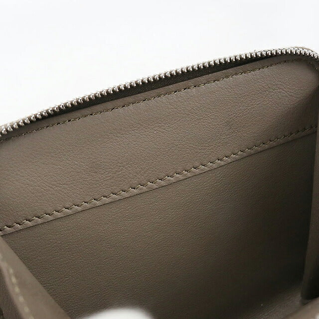 中古 フェンディ 二つ折り財布 二折財布 コンパクト レディース ブランド FENDI  ミディアム ウォレット 8M0407 グレー USDFE117131011