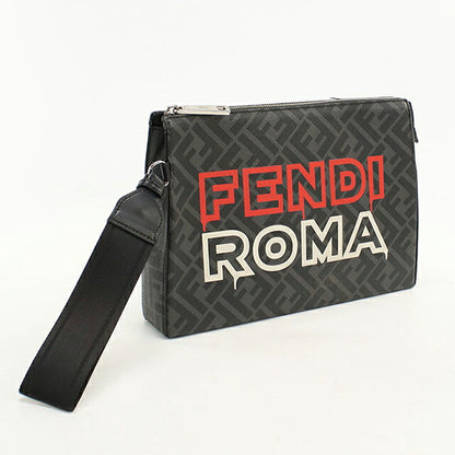 中古 フェンディ クラッチバッグ メンズ ブランド FENDI FFキャンバス  7VA564 ブラック USDFE117166011