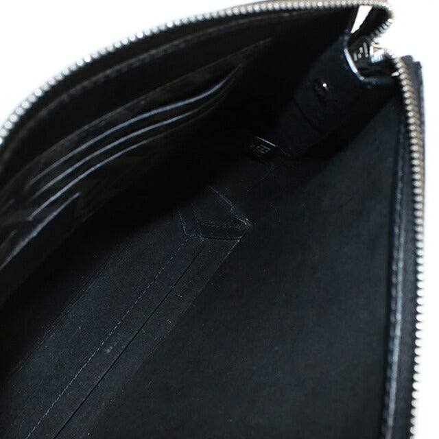 中古 フェンディ クラッチバッグ メンズ ブランド FENDI FFキャンバス  7VA564 ブラック USDFE117166011