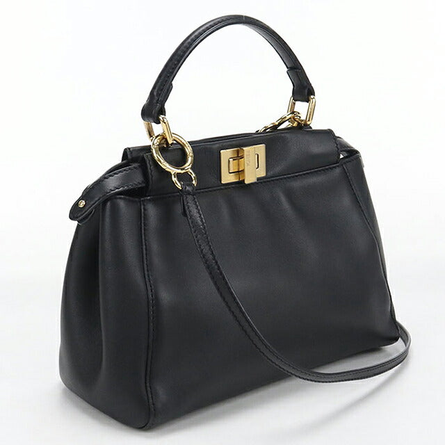 中古 フェンディ ハンドバッグ レディース ブランド FENDI ピーカブー 2WAY 8BN244 ブラック USDFE117361011