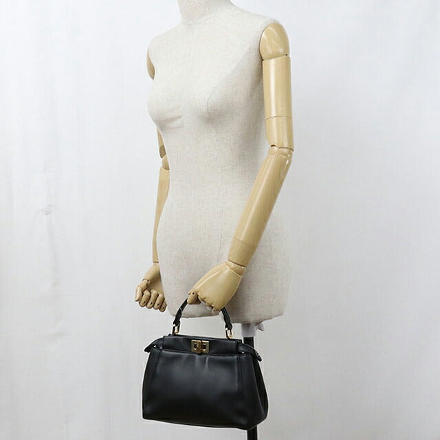 中古 フェンディ ハンドバッグ レディース ブランド FENDI ピーカブー 2WAY 8BN244 ブラック USDFE117361011