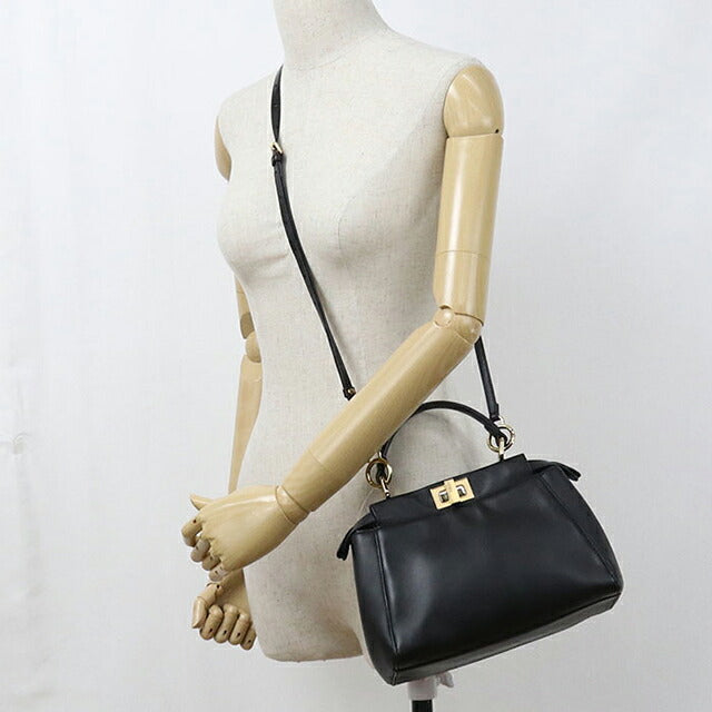 中古 フェンディ ハンドバッグ レディース ブランド FENDI ピーカブー 2WAY 8BN244 ブラック USDFE117361011