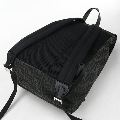 中古 フェンディ リュック メンズ ブランド FENDI FFジャガード バックパック 7VZ066 ブラック USDFE117362011