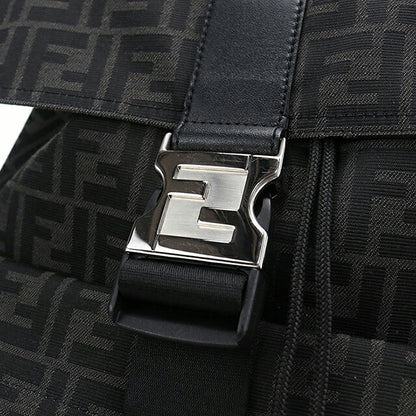 中古 フェンディ リュック メンズ ブランド FENDI FFジャガード バックパック 7VZ066 ブラック USDFE117362011