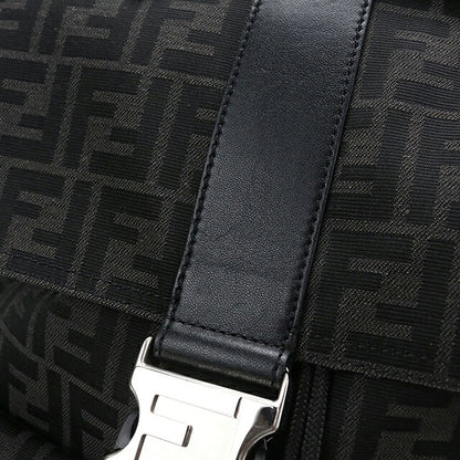 中古 フェンディ リュック メンズ ブランド FENDI FFジャガード バックパック 7VZ066 ブラック USDFE117362011