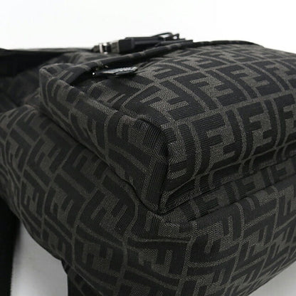 中古 フェンディ リュック メンズ ブランド FENDI FFジャガード バックパック 7VZ066 ブラック USDFE117362011