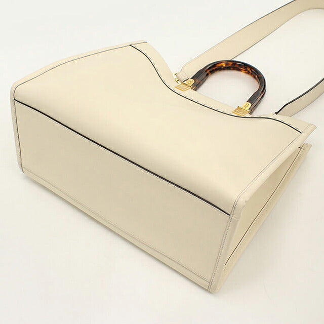 中古 フェンディ トートバッグ レディース ブランド FENDI  サンシャイン ミディアム 8BH386 ホワイト USDFE117487011