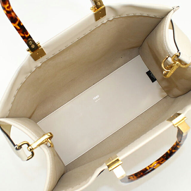 中古 フェンディ トートバッグ レディース ブランド FENDI  サンシャイン ミディアム 8BH386 ホワイト USDFE117487011
