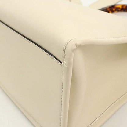 中古 フェンディ トートバッグ レディース ブランド FENDI  サンシャイン ミディアム 8BH386 ホワイト USDFE117487011