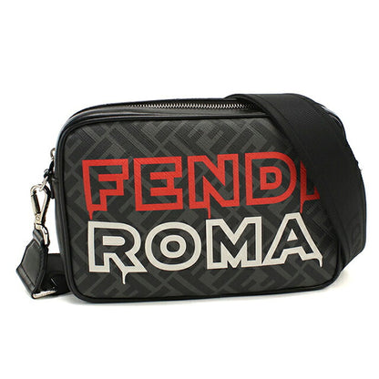 中古 フェンディ ショルダーバッグ メンズ ブランド FENDI ズッカ カメラケース 7M0286 ブラック USDFE117516011
