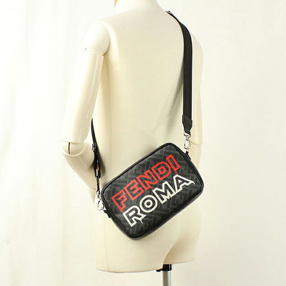 中古 フェンディ ショルダーバッグ メンズ ブランド FENDI ズッカ カメラケース 7M0286 ブラック USDFE117516011
