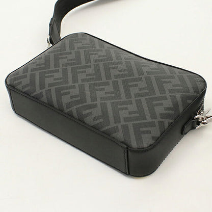 中古 フェンディ ショルダーバッグ メンズ ブランド FENDI ダイアゴナル カメラケース 7M0286 ブラック USDFE117560011