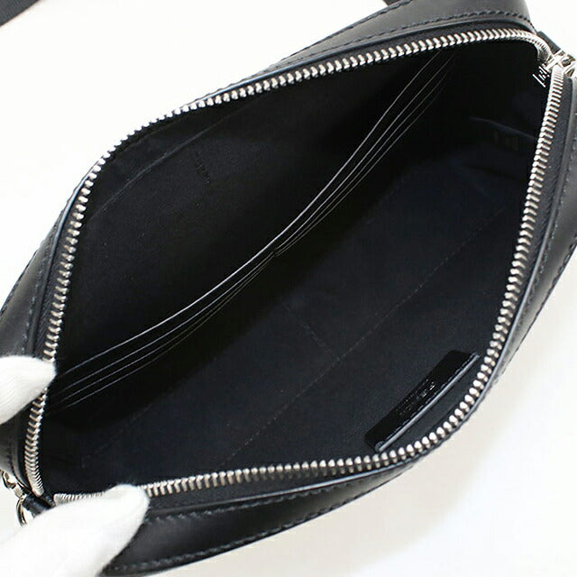 中古 フェンディ ショルダーバッグ メンズ ブランド FENDI ダイアゴナル カメラケース 7M0286 ブラック USDFE117560011