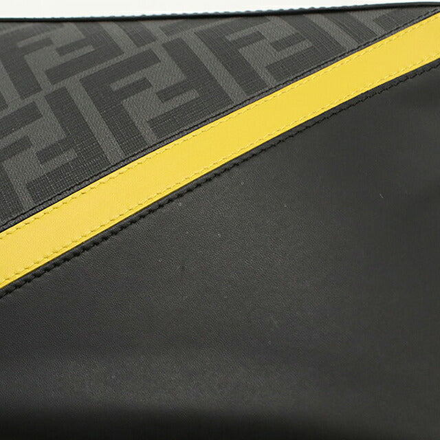 中古 フェンディ ショルダーバッグ メンズ ブランド FENDI ダイアゴナル カメラケース 7M0286 ブラック USDFE117560011