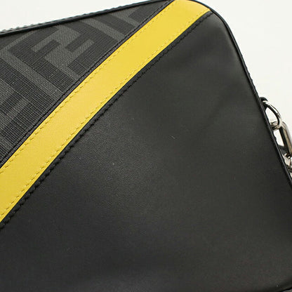中古 フェンディ ショルダーバッグ メンズ ブランド FENDI ダイアゴナル カメラケース 7M0286 ブラック USDFE117560011