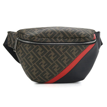 中古 フェンディ ボディバッグ メンズ ブランド FENDI ダイアゴナル ベルトバッグ 7VA434 ブラウン USDFE117573011