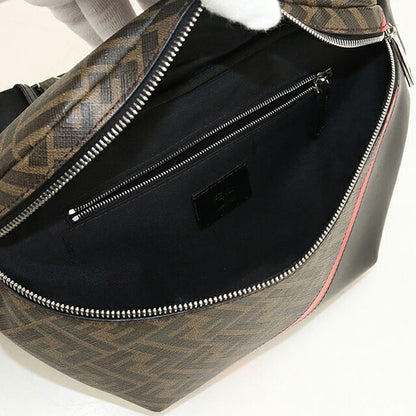 中古 フェンディ ボディバッグ メンズ ブランド FENDI ダイアゴナル ベルトバッグ 7VA434 ブラウン USDFE117573011