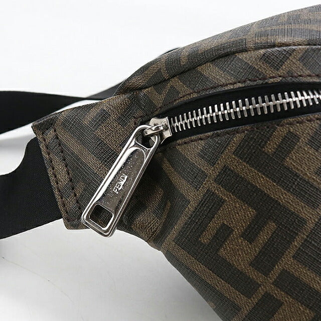 中古 フェンディ ボディバッグ メンズ ブランド FENDI ダイアゴナル ベルトバッグ 7VA434 ブラウン USDFE117573011