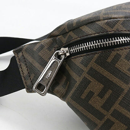 中古 フェンディ ボディバッグ メンズ ブランド FENDI ダイアゴナル ベルトバッグ 7VA434 ブラウン USDFE117573011