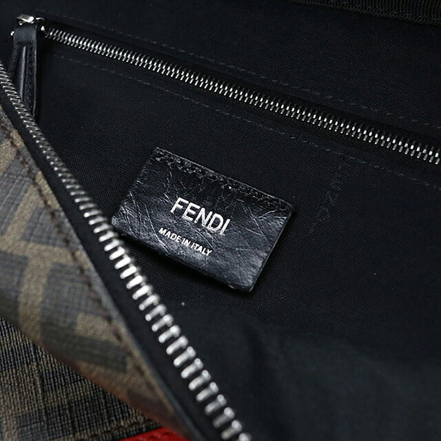 中古 フェンディ ボディバッグ メンズ ブランド FENDI ダイアゴナル ベルトバッグ 7VA434 ブラウン USDFE117573011