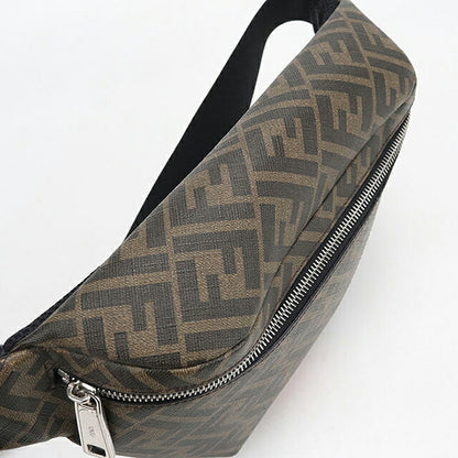 中古 フェンディ ボディバッグ メンズ ブランド FENDI ダイアゴナル ベルトバッグ 7VA434 ブラウン USDFE117573011