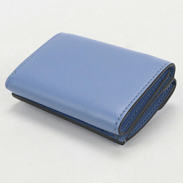 中古 フェンディ 三つ折り財布 三折財布 コンパクト レディース ブランド FENDI エフイズフェンディ  8M0395 ブルー USDFE118364011