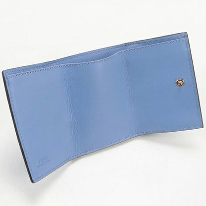 中古 フェンディ 三つ折り財布 三折財布 コンパクト レディース ブランド FENDI エフイズフェンディ  8M0395 ブルー USDFE118364011