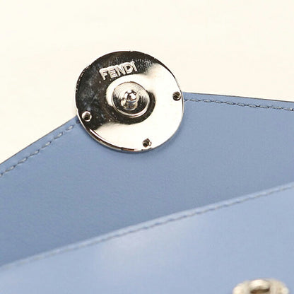 中古 フェンディ 三つ折り財布 三折財布 コンパクト レディース ブランド FENDI エフイズフェンディ  8M0395 ブルー USDFE118364011