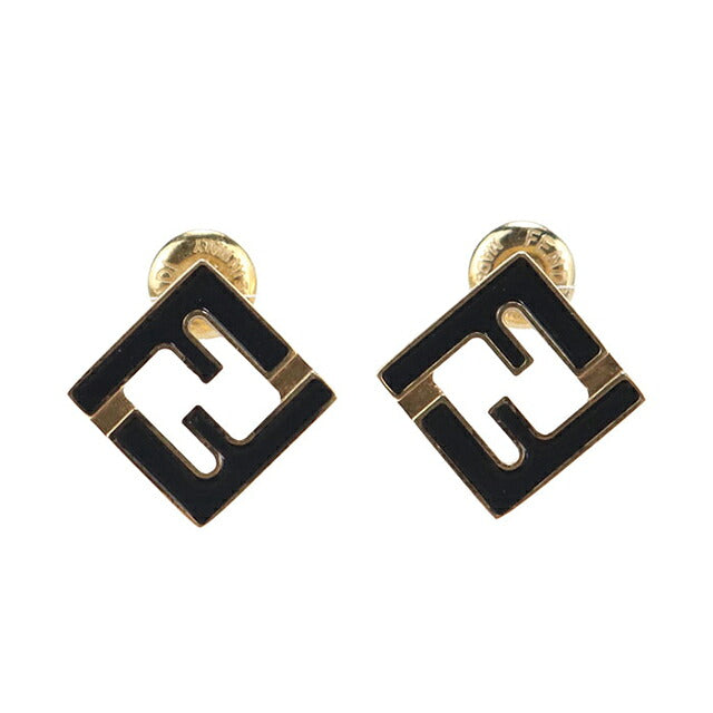 中古 フェンディ ピアス レディース ブランド FENDI  フォーエバーフェンディ 8AK320 ブラック アクセサリー USDFE118392011