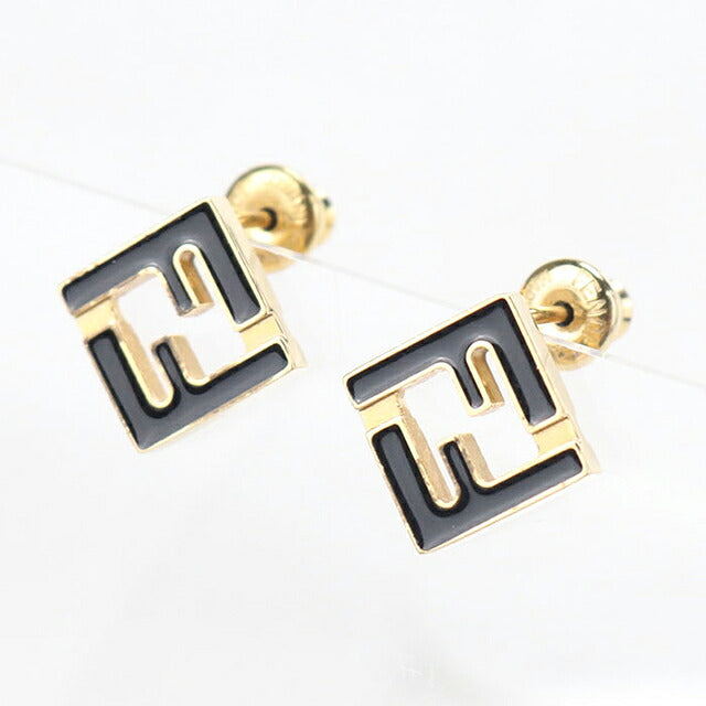 中古 フェンディ ピアス レディース ブランド FENDI  フォーエバーフェンディ 8AK320 ブラック アクセサリー USDFE118392011