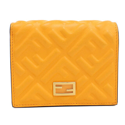 フェンディ 二つ折り財布 二折財布 コンパクト レディース ブランド FENDI バゲット  8M0420 オレンジ USDFE118569011