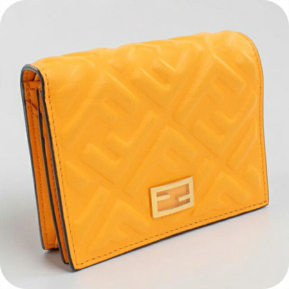 フェンディ 二つ折り財布 二折財布 コンパクト レディース ブランド FENDI バゲット  8M0420 オレンジ USDFE118569011