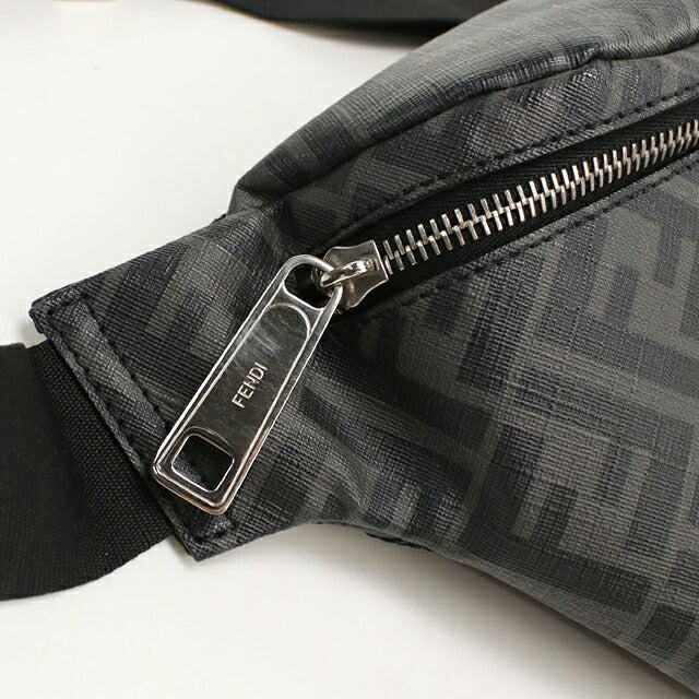 フェンディ ボディバッグ メンズ ブランド FENDI ダイアゴナル ベルトバッグ 7VA434 ブラック USDFE118732011
