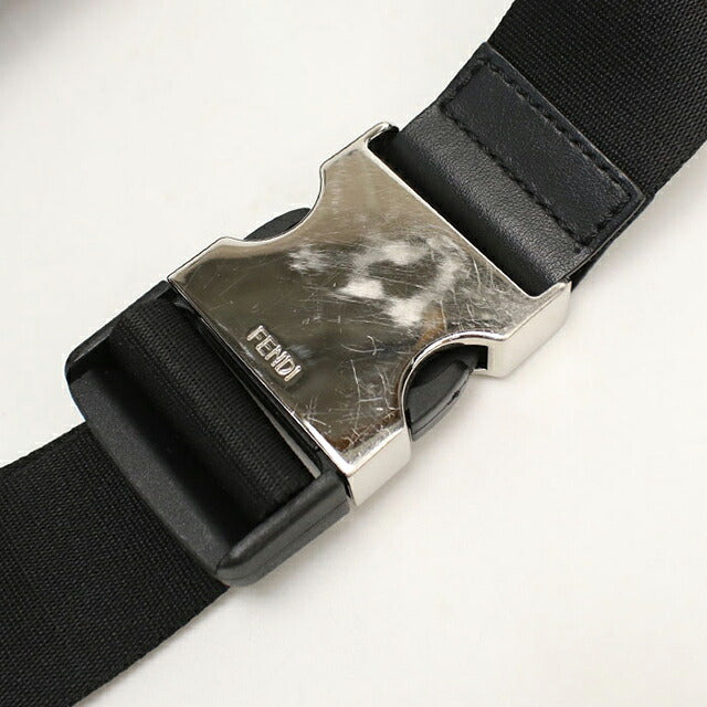 フェンディ ボディバッグ メンズ ブランド FENDI ダイアゴナル ベルトバッグ 7VA434 ブラック USDFE118732011