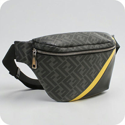 フェンディ ボディバッグ メンズ ブランド FENDI ダイアゴナル ベルトバッグ 7VA434 ブラック USDFE118732011
